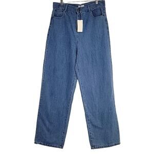 Shekou Women High Rise Wide Leg Light Blue Jeans Size 2X (see measurements)(NWT)